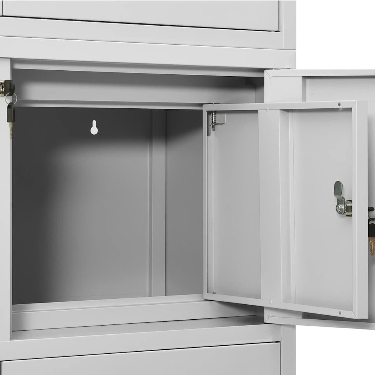 vidaXL Ντουλάπα Γραφείου Ανοιχτό Γκρι 90 x 40 x 180 εκ. Ατσάλινη
