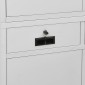 vidaXL Ντουλάπα Γραφείου Ανοιχτό Γκρι 90 x 40 x 180 εκ. Ατσάλινη
