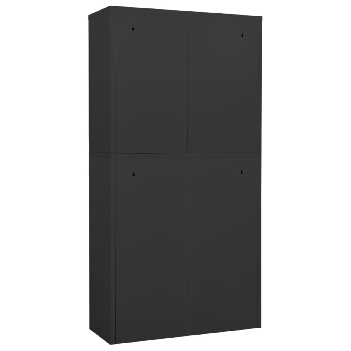 vidaXL Ντουλάπα Γραφείου Ανθρακί 90 x 40 x 180 εκ Ατσάλι/Ψημένο Γυαλί