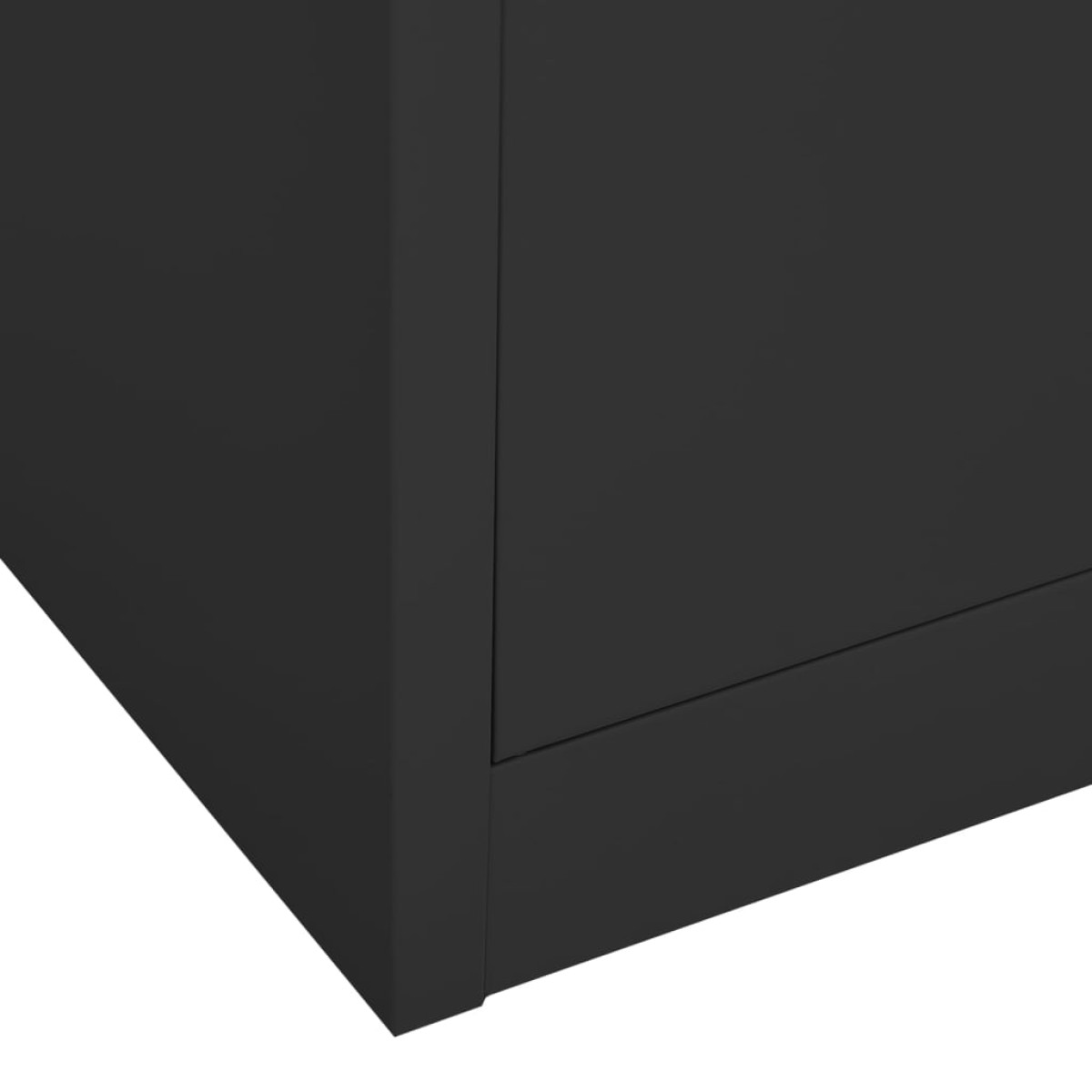 vidaXL Ντουλάπα Γραφείου Ανθρακί 90 x 40 x 180 εκ Ατσάλι/Ψημένο Γυαλί