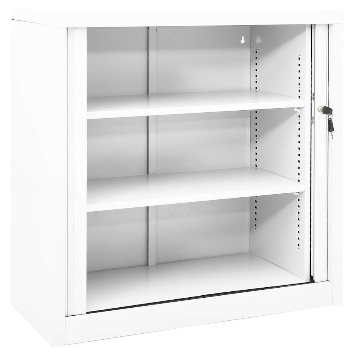 vidaXL Ντουλάπι με Συρόμενη Πόρτα Λευκό 90 x 40 x 90 εκ. Ατσάλινο