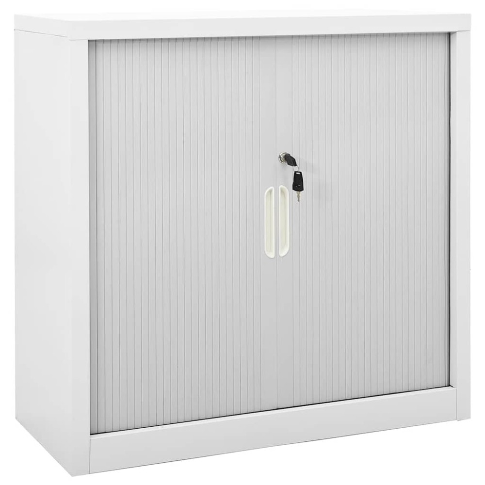 vidaXL Ντουλάπι με Συρόμενη Πόρτα Γκρι 90 x 40 x 90 εκ. Ατσάλινο