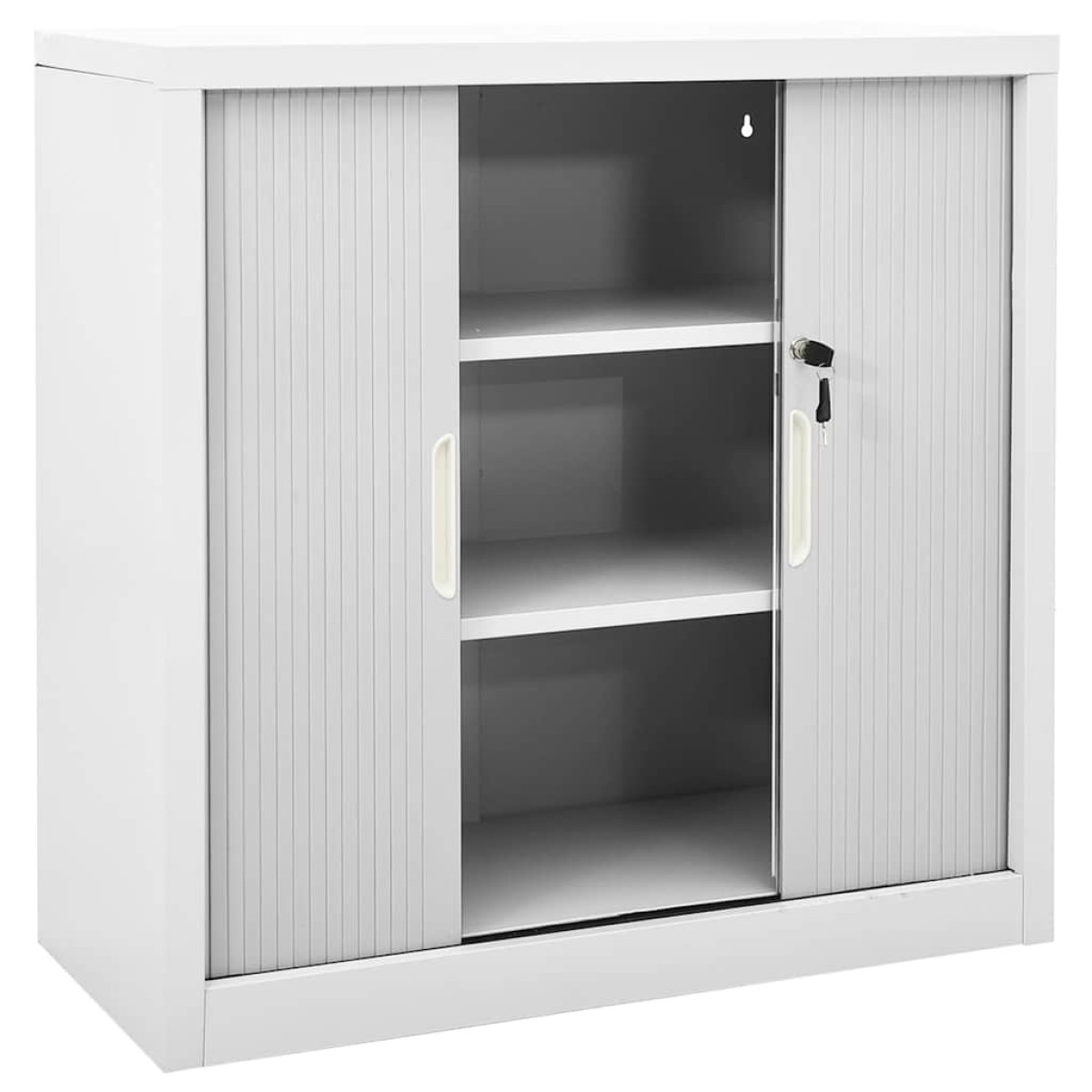 vidaXL Ντουλάπι με Συρόμενη Πόρτα Γκρι 90 x 40 x 90 εκ. Ατσάλινο