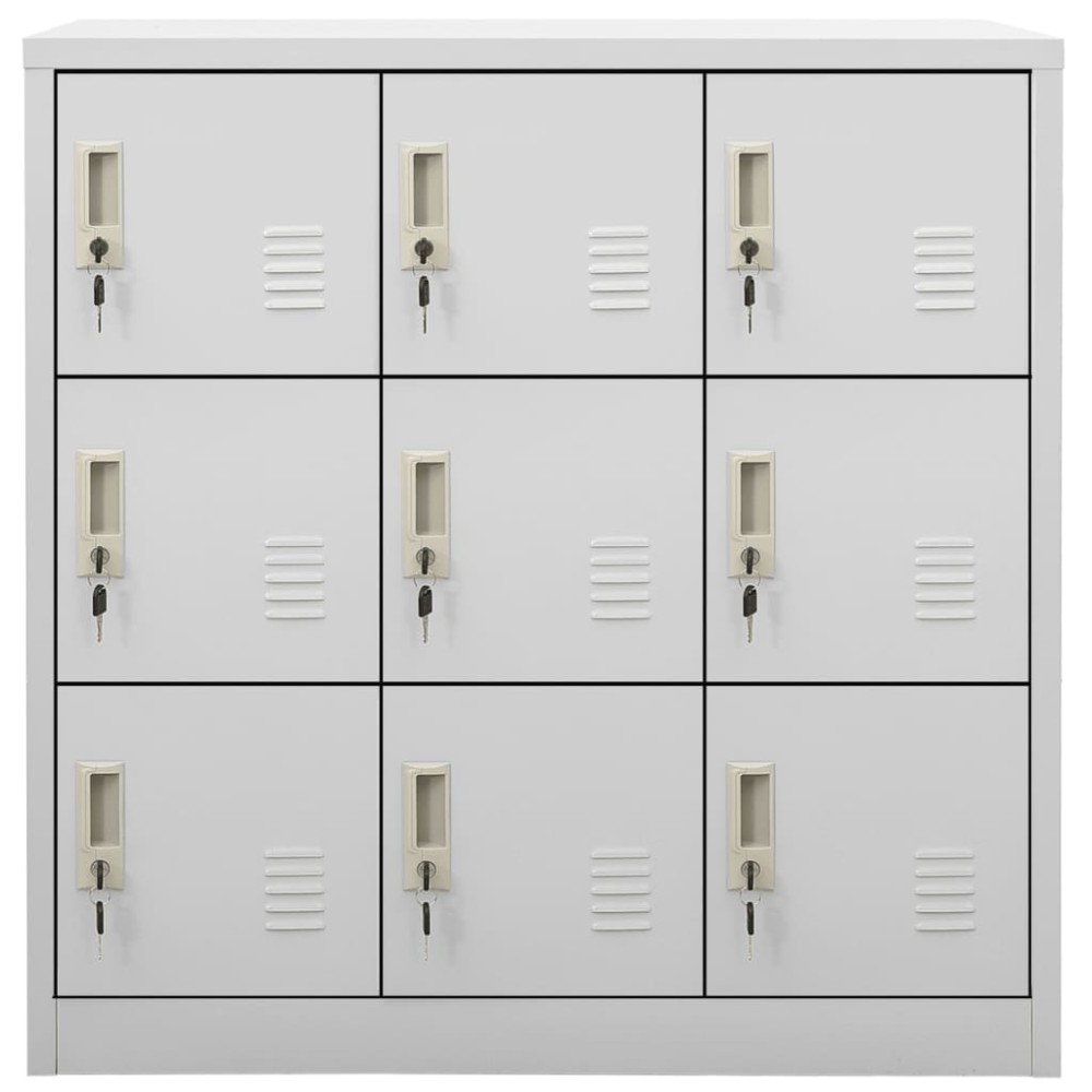 vidaXL Φοριαμός Ανοιχτό Γκρι 90 x 45 x 92,5 εκ. Ατσάλινος