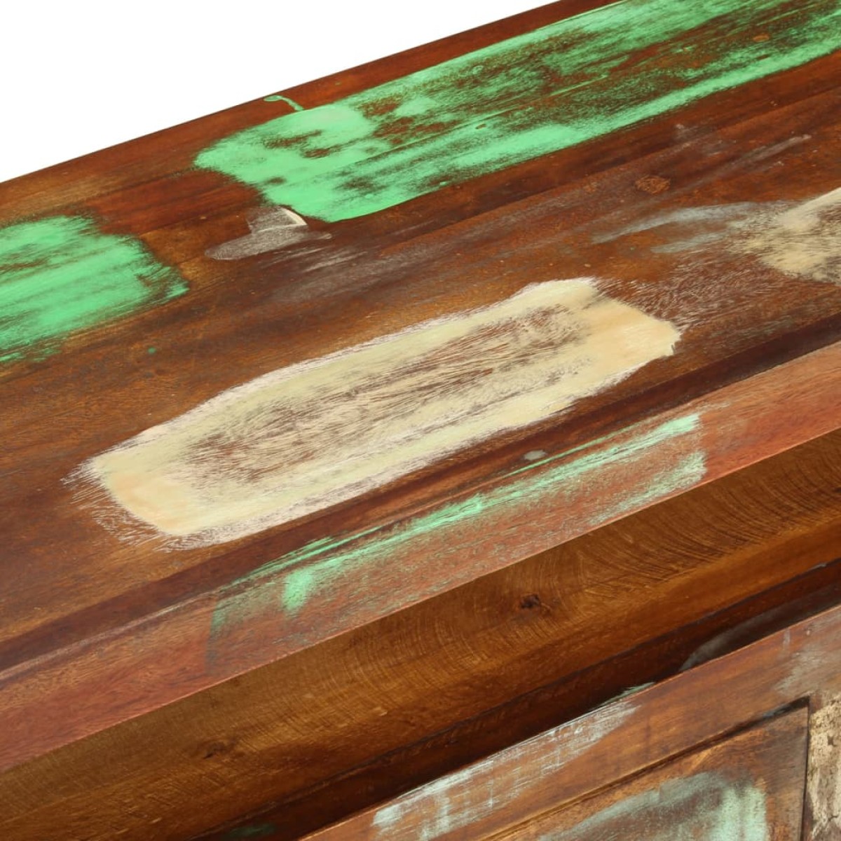 vidaXL Έπιπλο Τηλεόρασης 110x30x40εκ. Πολύχρωμο από Μασίφ Ανακυκ. Ξύλο