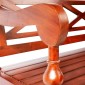 vidaXL Παγκάκι Batavia Σκούρο Καφέ 123 εκ. από Μασίφ Μαόνι