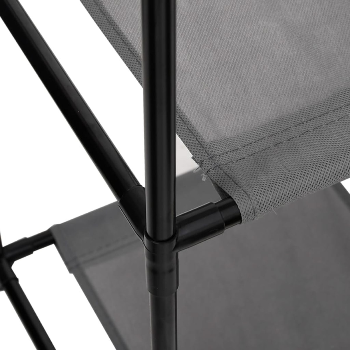 vidaXL Ντουλάπι με 3 Υφασμάτινα Συρτάρια Γκρι 34x34x101 εκ. από Ατσάλι