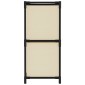 vidaXL Ντουλάπι με 4 Υφασμάτινα Καλάθια Κρεμ 63x30x71 εκ. από Ατσάλι