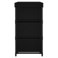 337257 vidaXL Ντουλάπι με 6 Συρτάρια Μαύρο 55x29x55 εκ. Ατσάλι