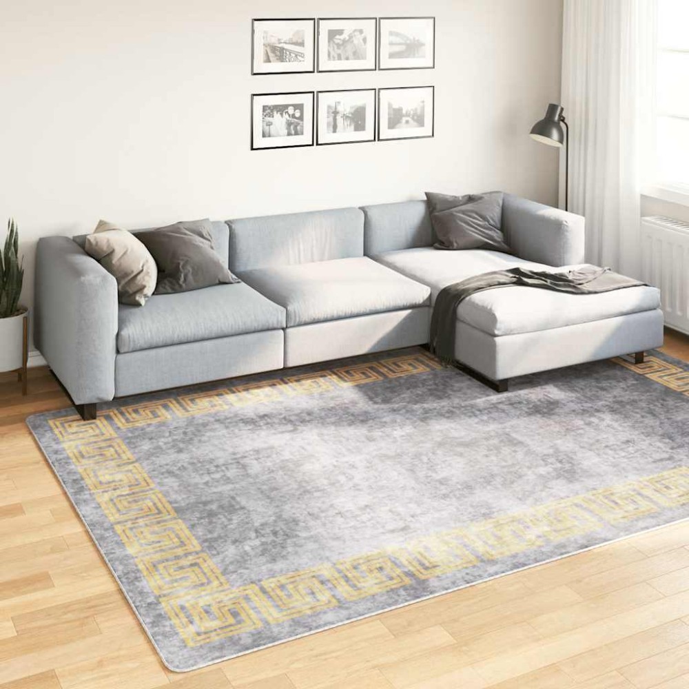 vidaXL Χαλί Πλενόμενο Γκρι 190 x 300 εκ.