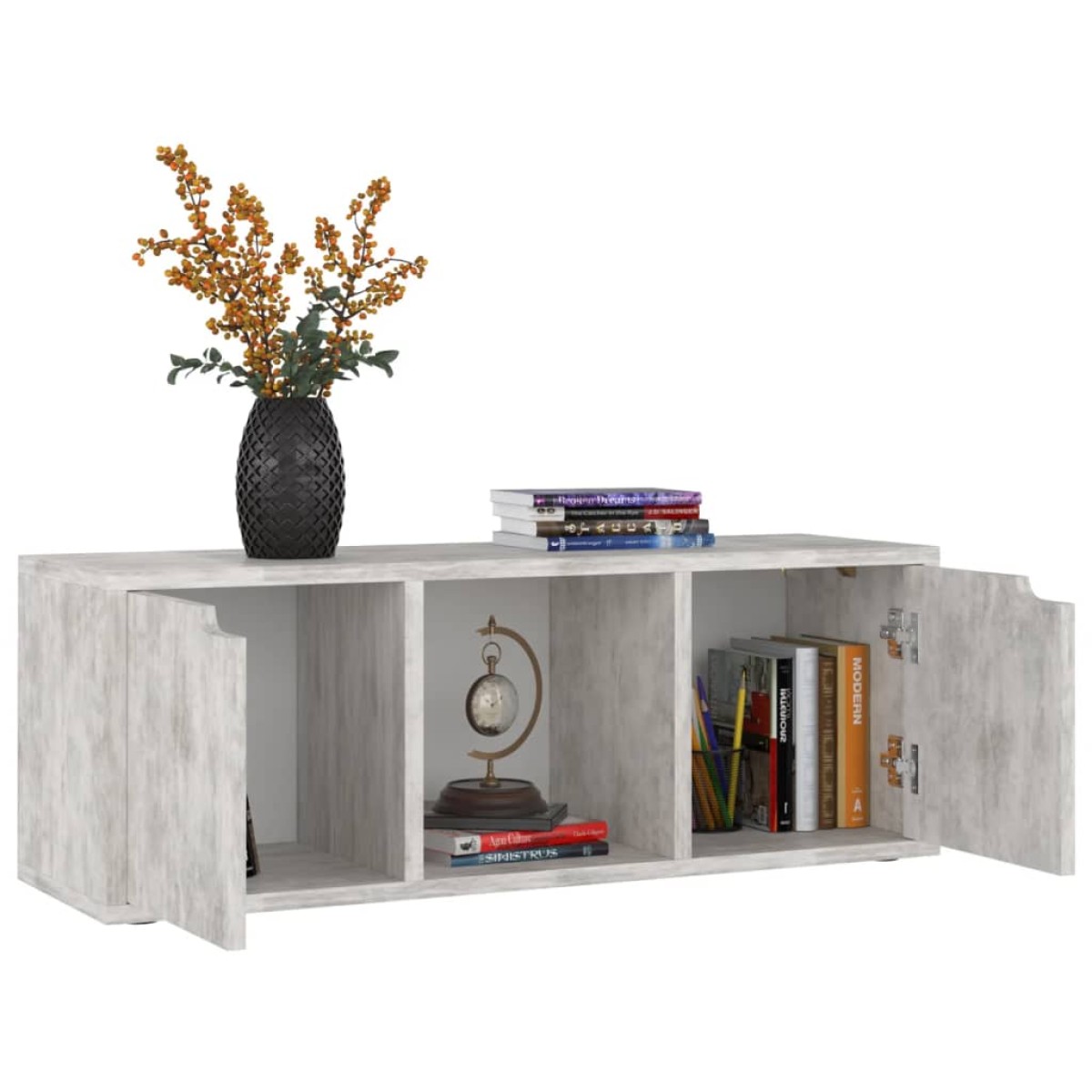 vidaXL Έπιπλο Τηλεόρασης Σκυρόδεμα 88,5x27,5x30,5 εκ. από Μοριοσανίδα