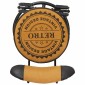 vidaXL Σκαμπό Μπαρ 2 τεμ. Καφέ/Μαύρο με Τύπωμα σε Καμβά Δέρμα Κατσίκας