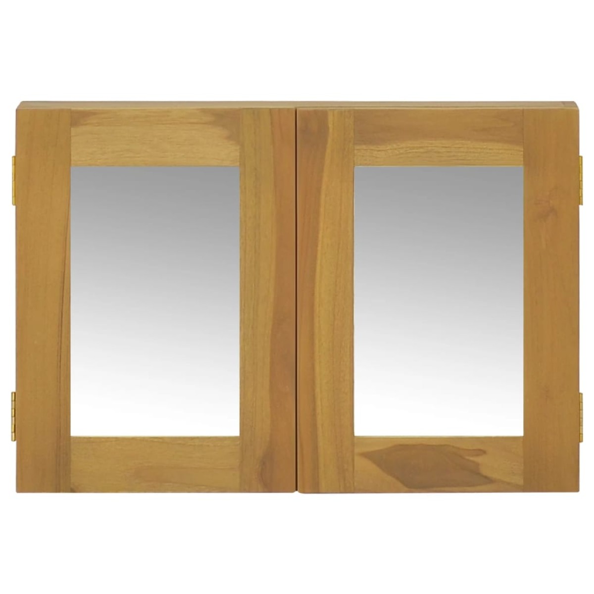 vidaXL Ντουλάπι Καθρέφτη 60 x 10 x 40 εκ. από Μασίφ Ξύλο Teak