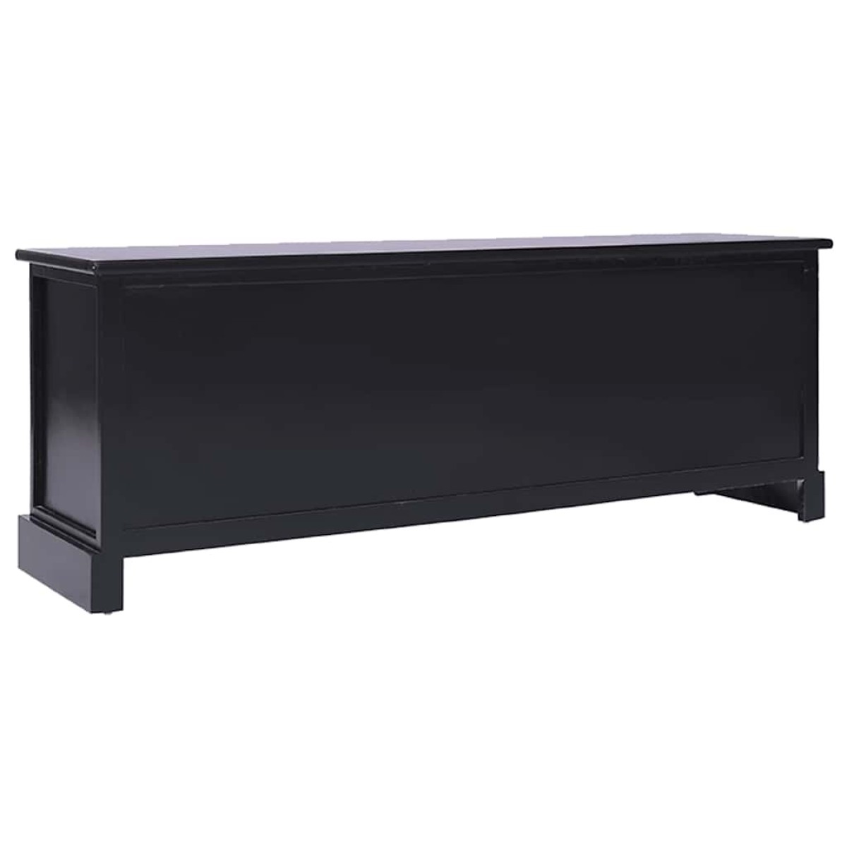 vidaXL Έπιπλο Τηλεόρασης Μαύρο 108x30x40 εκ. από Μασίφ Ξύλο Παυλώνιας