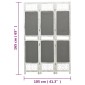 vidaXL Διαχωριστικό Δωματίου με 3 Πάνελ Γκρι 105 x 165 εκ. Υφασμάτινο