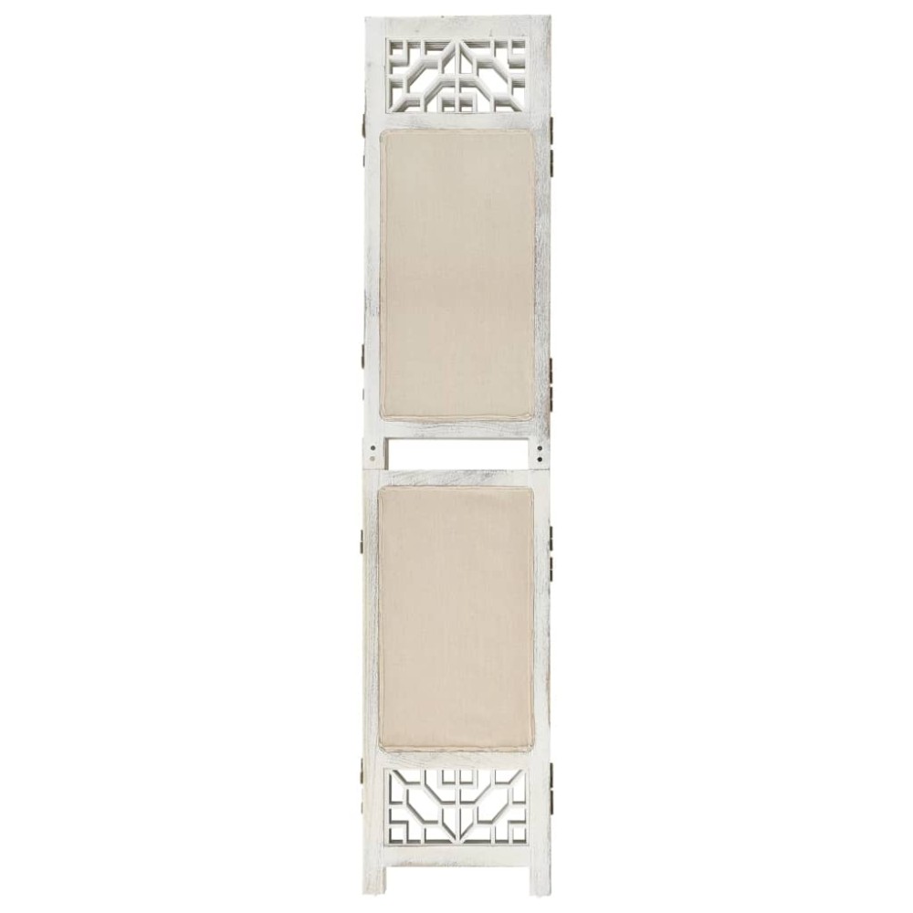 vidaXL Διαχωριστικό Δωματίου με 5 Πάνελ Κρεμ 175 x 165 εκ. Υφασμάτινο