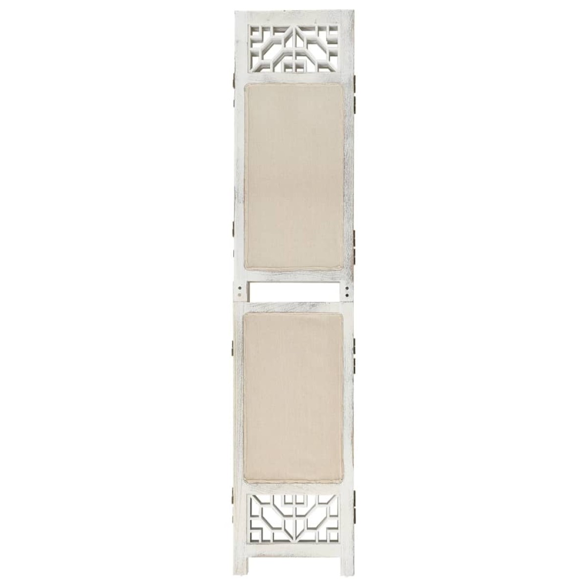 vidaXL Διαχωριστικό Δωματίου με 5 Πάνελ Κρεμ 175 x 165 εκ. Υφασμάτινο