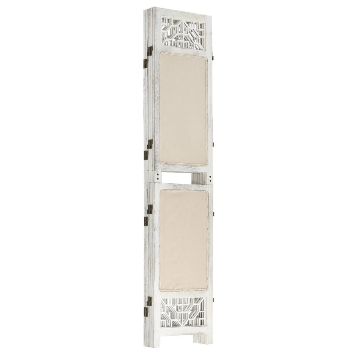 vidaXL Διαχωριστικό Δωματίου με 5 Πάνελ Κρεμ 175 x 165 εκ. Υφασμάτινο