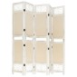 vidaXL Διαχωριστικό Δωματίου με 5 Πάνελ Κρεμ 175 x 165 εκ. Υφασμάτινο