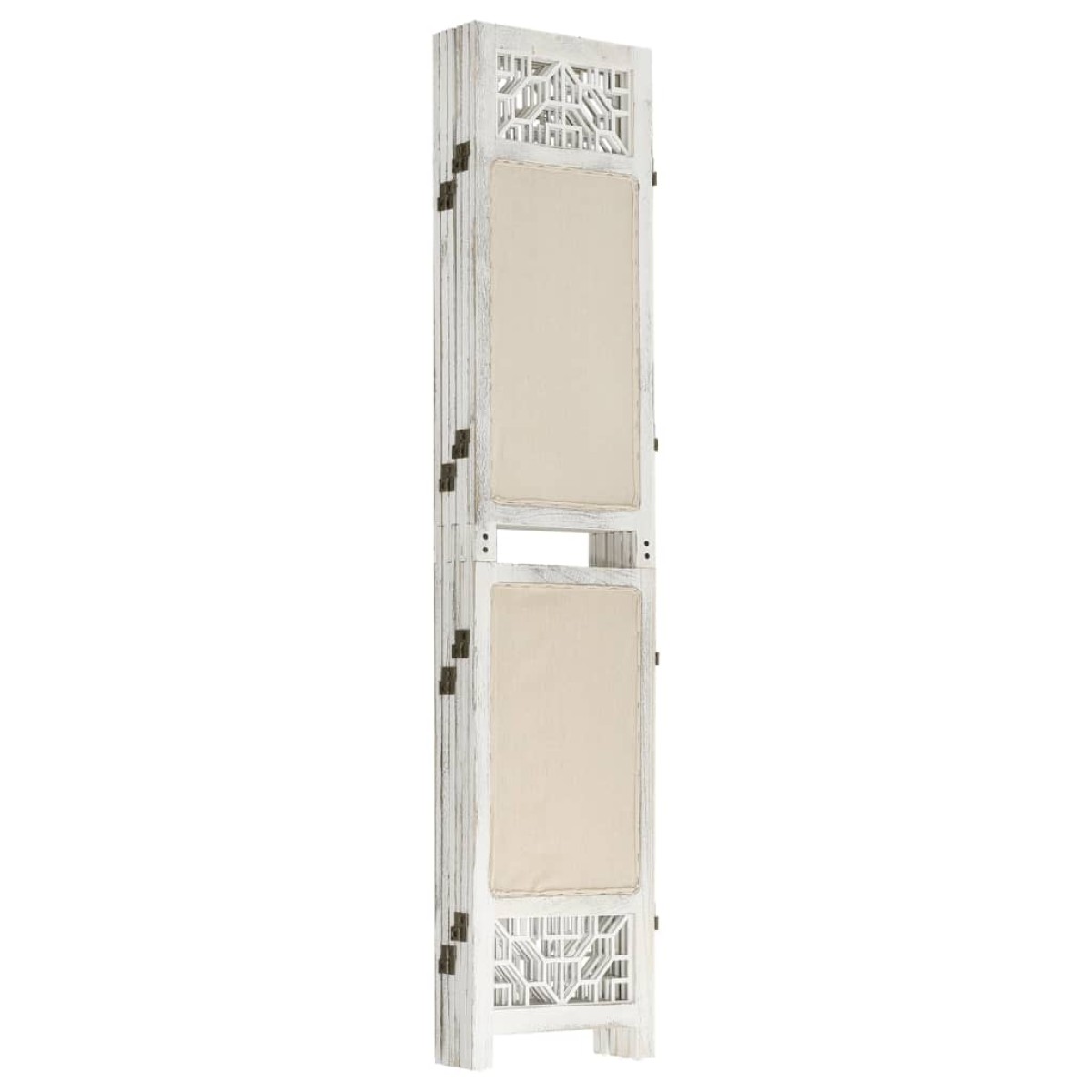 vidaXL Διαχωριστικό Δωματίου με 6 Πάνελ Κρεμ 210 x 165 εκ. Υφασμάτινο