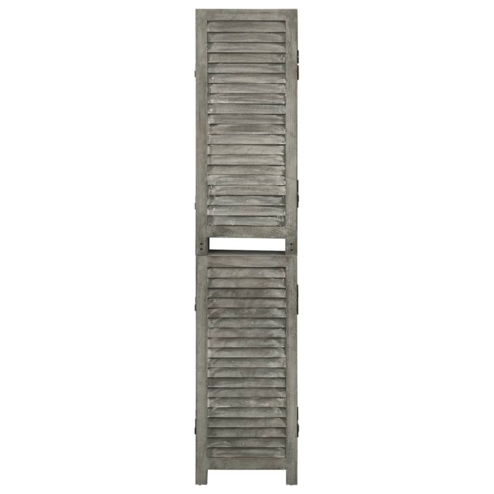 vidaXL Διαχωριστικό Δωματίου με 6 Πάνελ Γκρι 214 x 166 εκ. Μασίφ Ξύλο