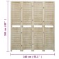 vidaXL Διαχωριστικό Χώρου με 4 Πάνελ 140x165 εκ. Μασίφ Ξύλο Παυλώνιας