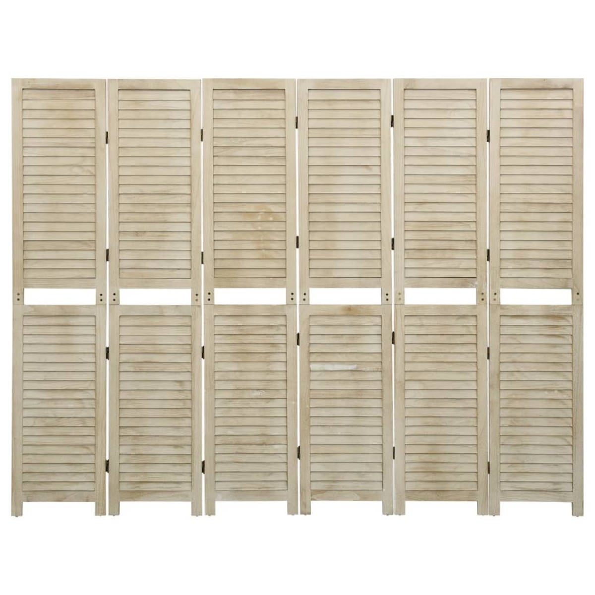 vidaXL Διαχωριστικό Χώρου με 6 Πάνελ 210x165 εκ. Μασίφ Ξύλο Παυλώνιας