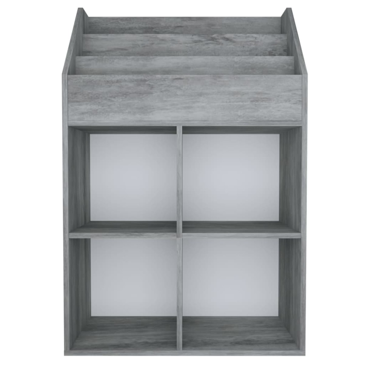 vidaXL Παιδική Ραφιέρα Περιοδικών Γκρι Σκυρ. 71x30x114 εκ. Μοριοσανίδα