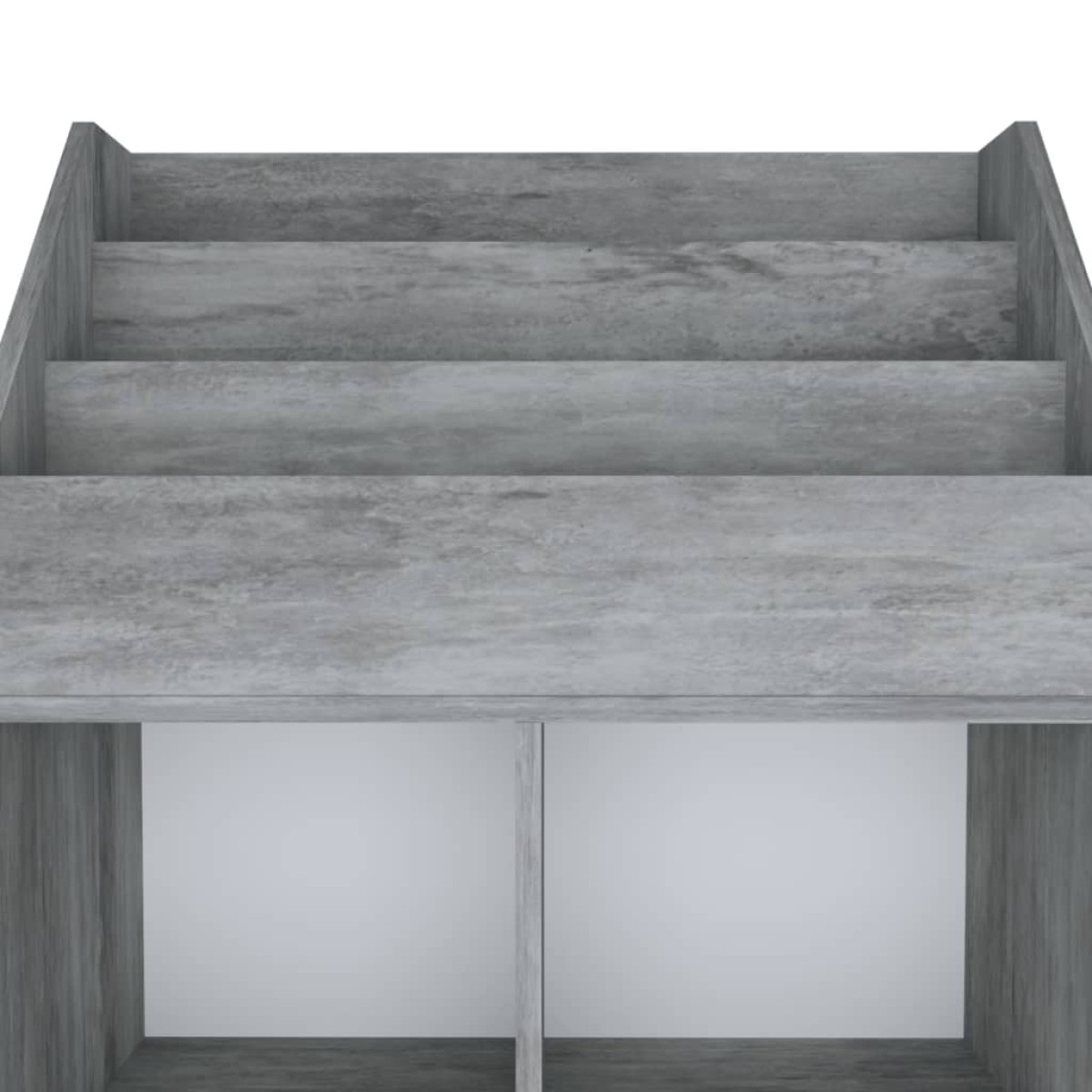 vidaXL Παιδική Ραφιέρα Περιοδικών Γκρι Σκυρ. 71x30x114 εκ. Μοριοσανίδα
