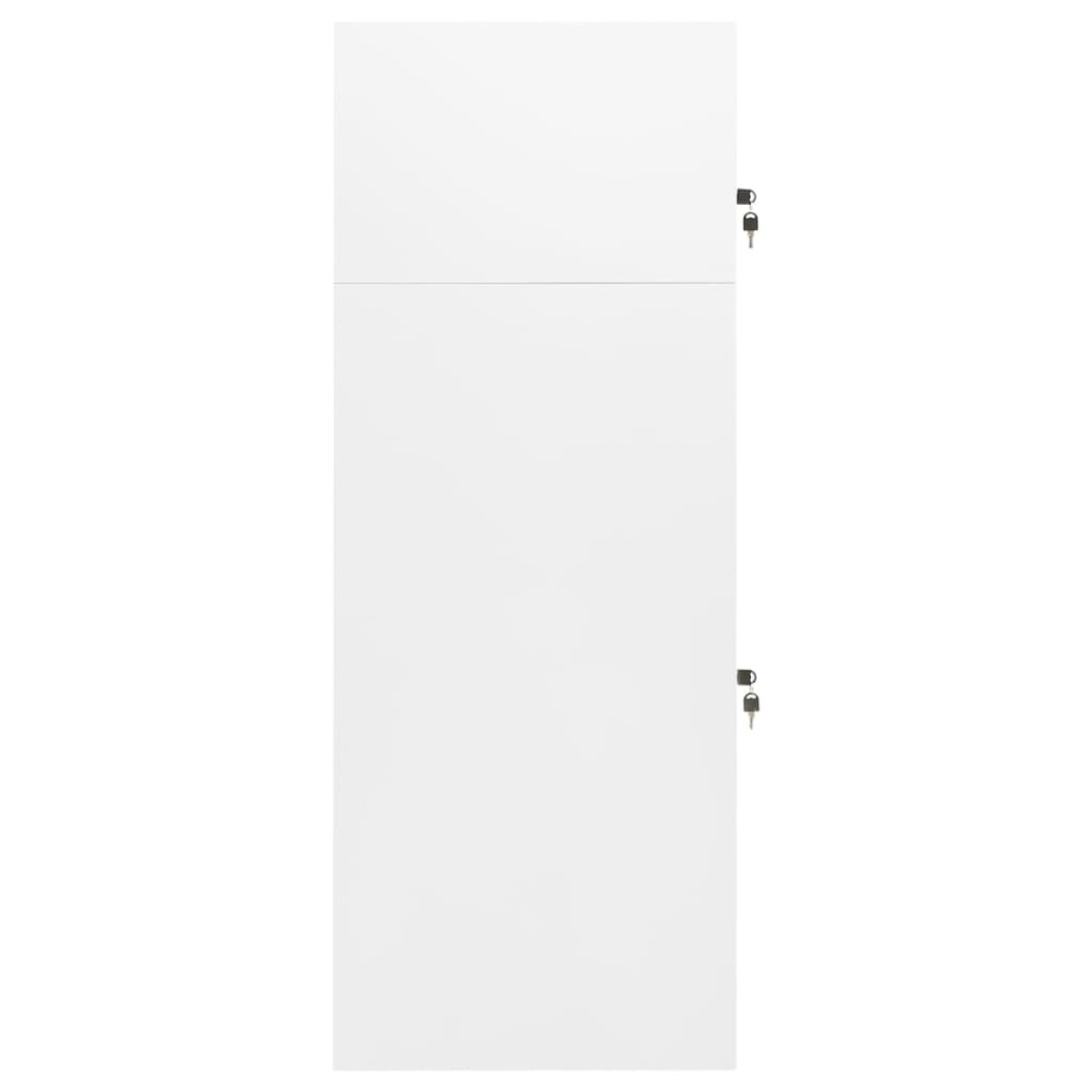 vidaXL Ντουλάπα για Σέλα Λευκό 53 x 53 x 140 εκ. Ατσάλινο