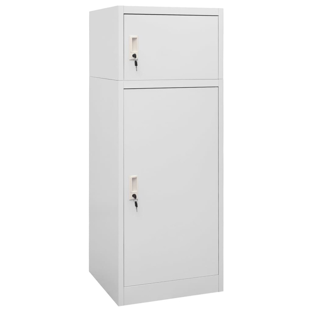 vidaXL Ντουλάπα για Σέλα Ανοιχτό Γκρι 53 x 53 x 140 εκ. Ατσάλινη