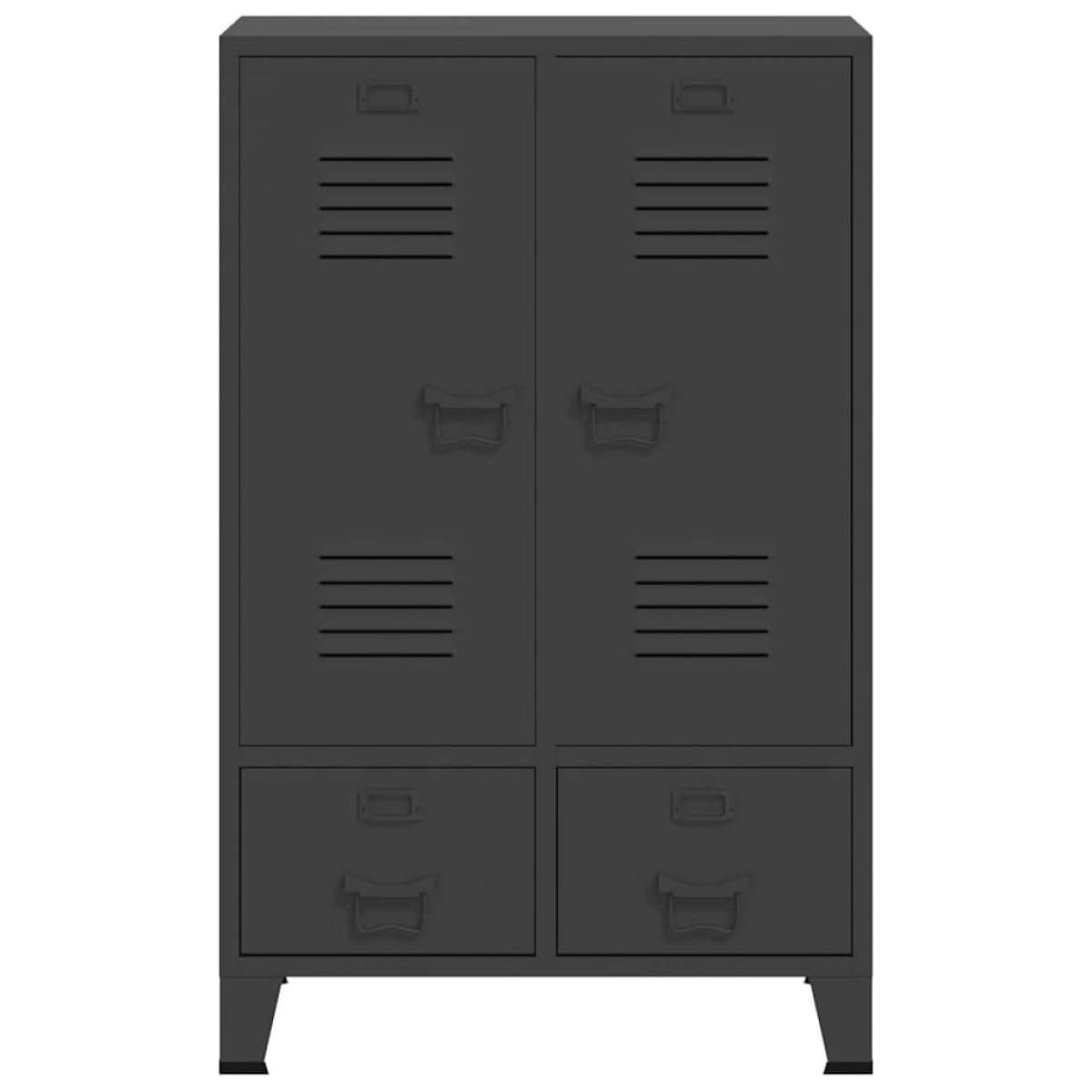 vidaXL Ντουλάπα Βιομηχανική Ανθρακί 67 x 35 x 107 εκ. Ατσάλινη