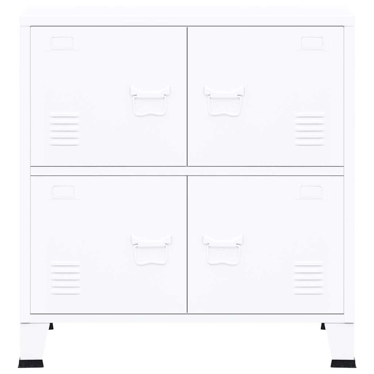 vidaXL Αρχειοθήκη Βιομηχανικού Στιλ Λευκή 75 x 40 x 80 εκ. Ατσάλινη