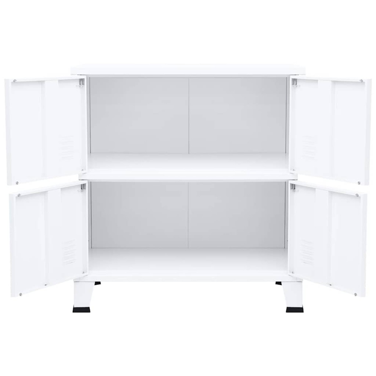 vidaXL Αρχειοθήκη Βιομηχανικού Στιλ Λευκή 75 x 40 x 80 εκ. Ατσάλινη