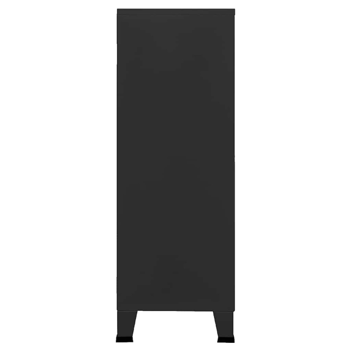 vidaXL Αρχειοθήκη Βιομηχανικού Στιλ Μαύρη 75 x 40 x 115 εκ. Ατσάλινη