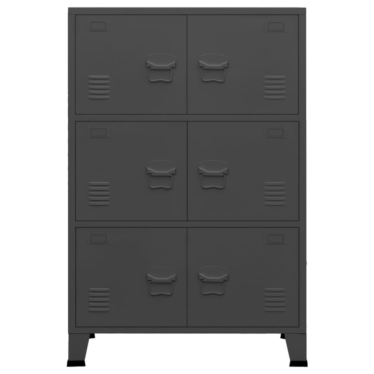 vidaXL Αρχειοθήκη Βιομηχανικού Στιλ Ανθρακί 75 x 40 x 115 εκ. Ατσάλινη