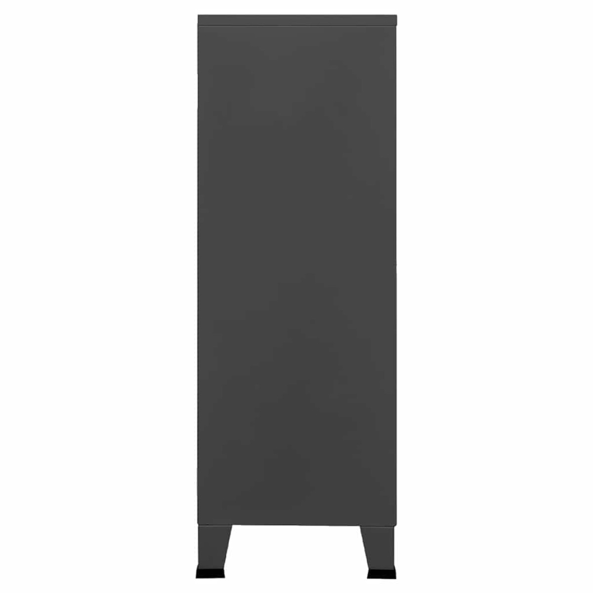 vidaXL Αρχειοθήκη Βιομηχανικού Στιλ Ανθρακί 75 x 40 x 115 εκ. Ατσάλινη