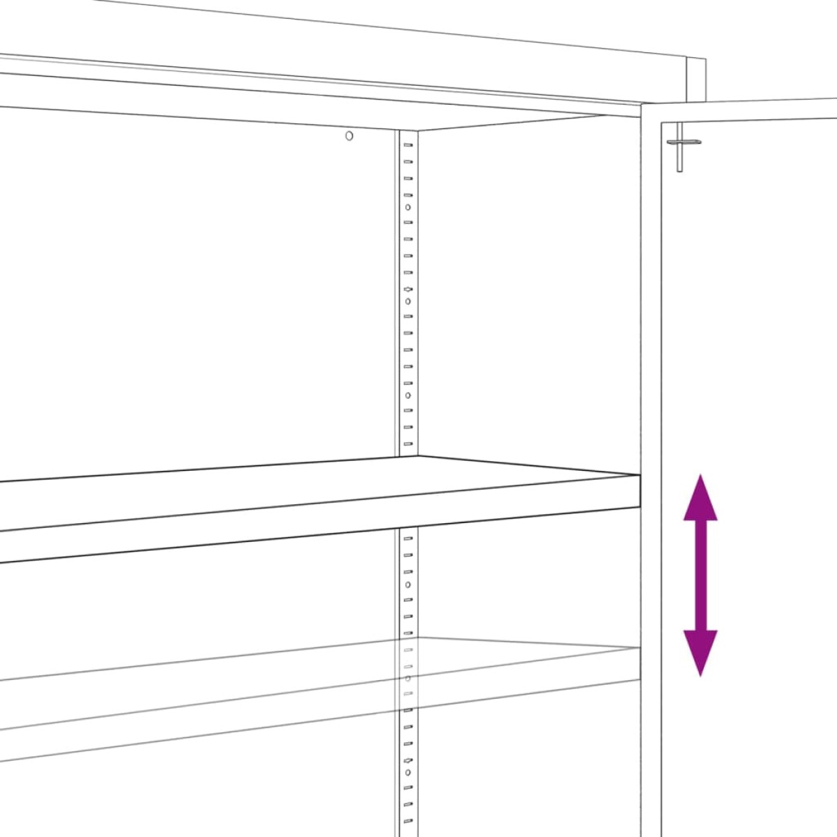 vidaXL Αρχειοθήκη Αν. Γκρι 90 x 40 x 70 εκ. από Ατσάλι