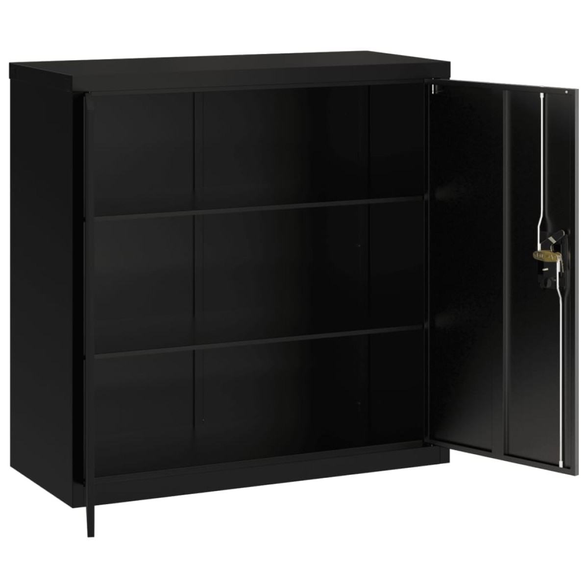 vidaXL Αρχειοθήκη Μαύρη 90 x 40 x 90 εκ. από Ατσάλι