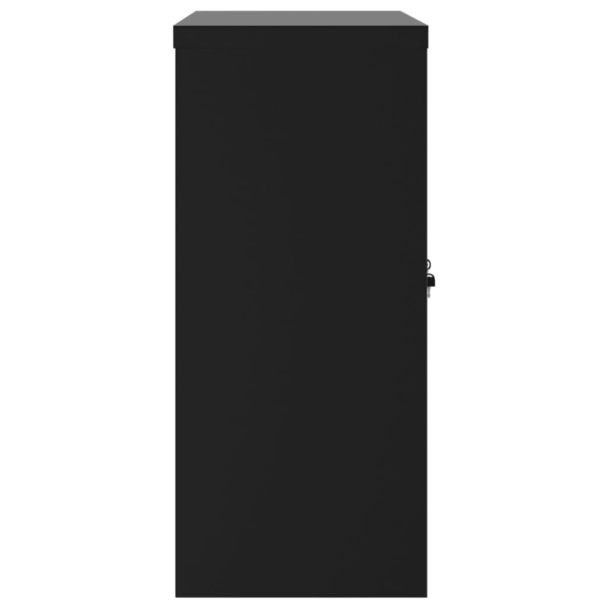 vidaXL Αρχειοθήκη Μαύρη 90 x 40 x 90 εκ. από Ατσάλι