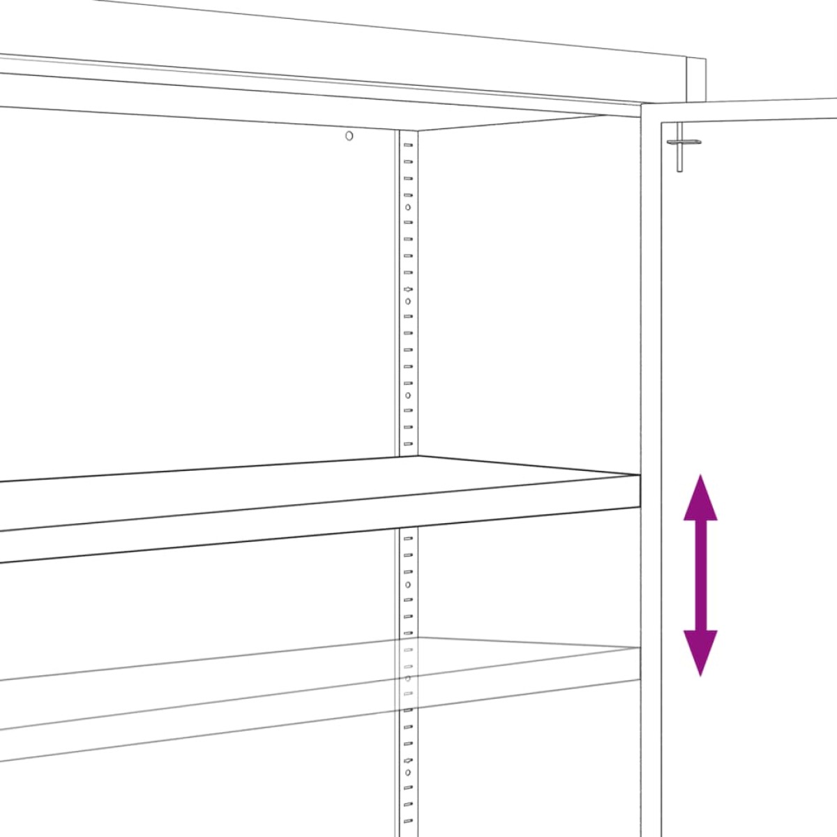 vidaXL Αρχειοθήκη Μαύρη 90 x 40 x 90 εκ. από Ατσάλι