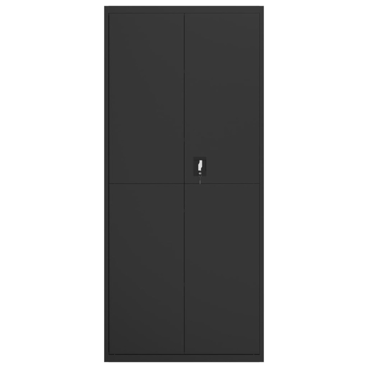 vidaXL Αρχειοθήκη Μαύρη 90 x 40 x 200 εκ. από Ατσάλι