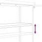 vidaXL Αρχειοθήκη Μαύρη 105 x 40 x 180 εκ. Ατσάλινη
