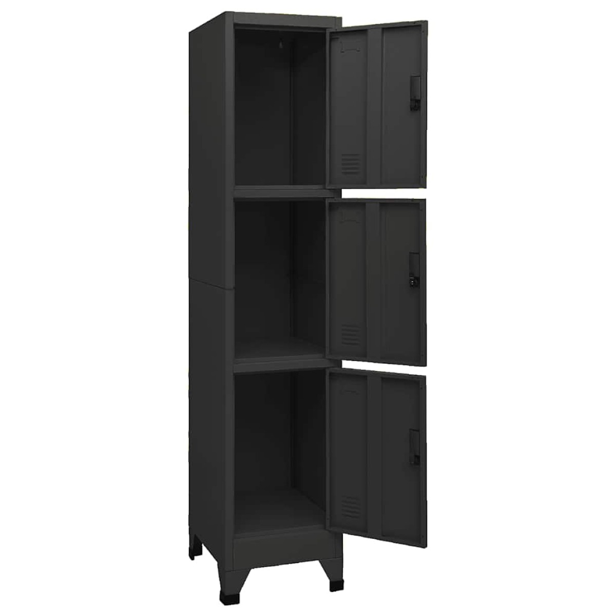 vidaXL Φοριαμός Μαύρος 38 x 45 x 180 εκ. Ατσάλινος