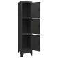 vidaXL Φοριαμός Μαύρος 38 x 45 x 180 εκ. Ατσάλινος