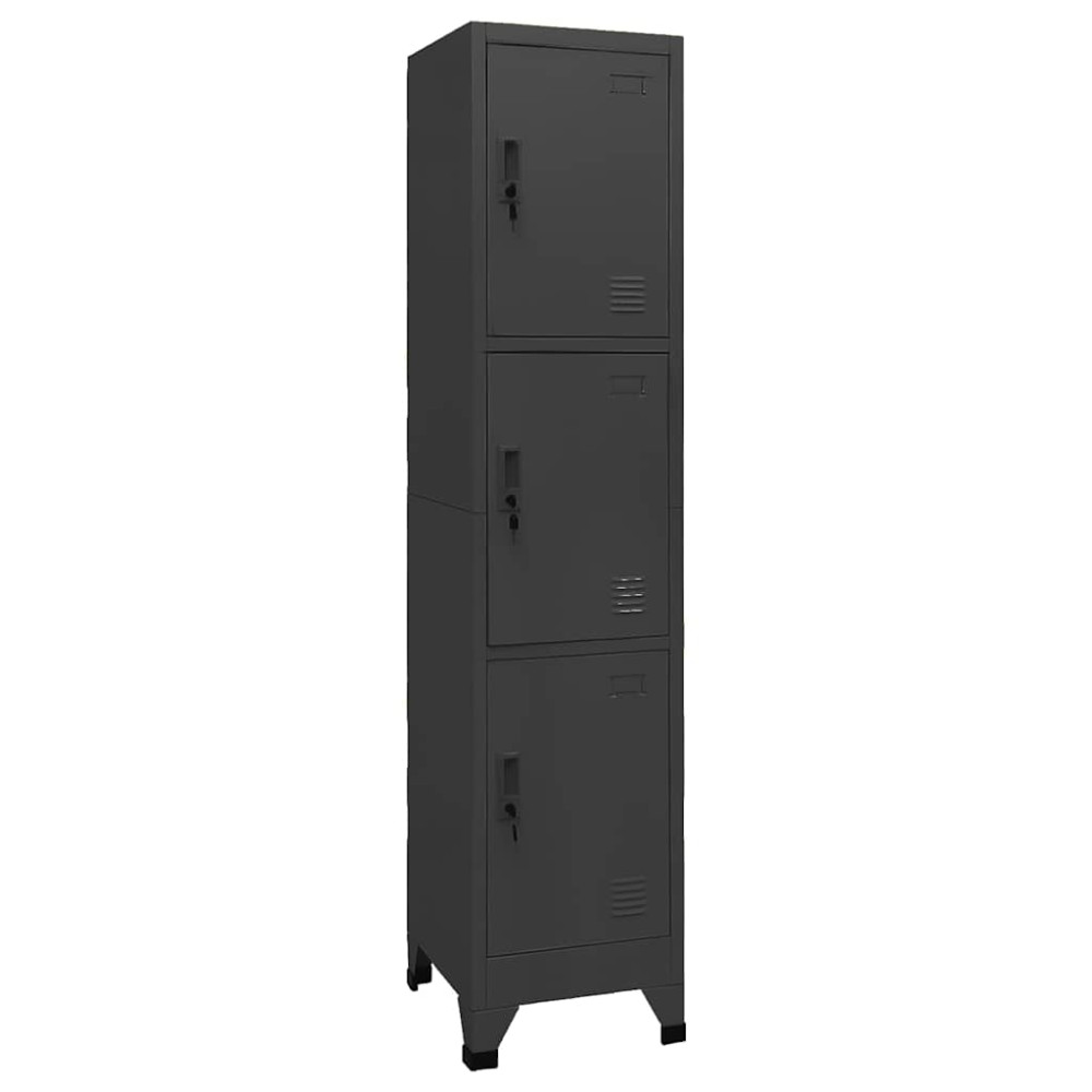 vidaXL Φοριαμός Ανθρακί 38 x 45 x 180 εκ. από Ατσάλι