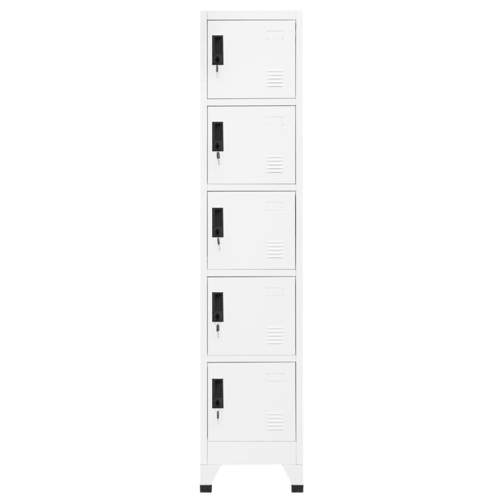 vidaXL Φοριαμός Λευκός 38 x 40 x 180 εκ. Ατσάλινος