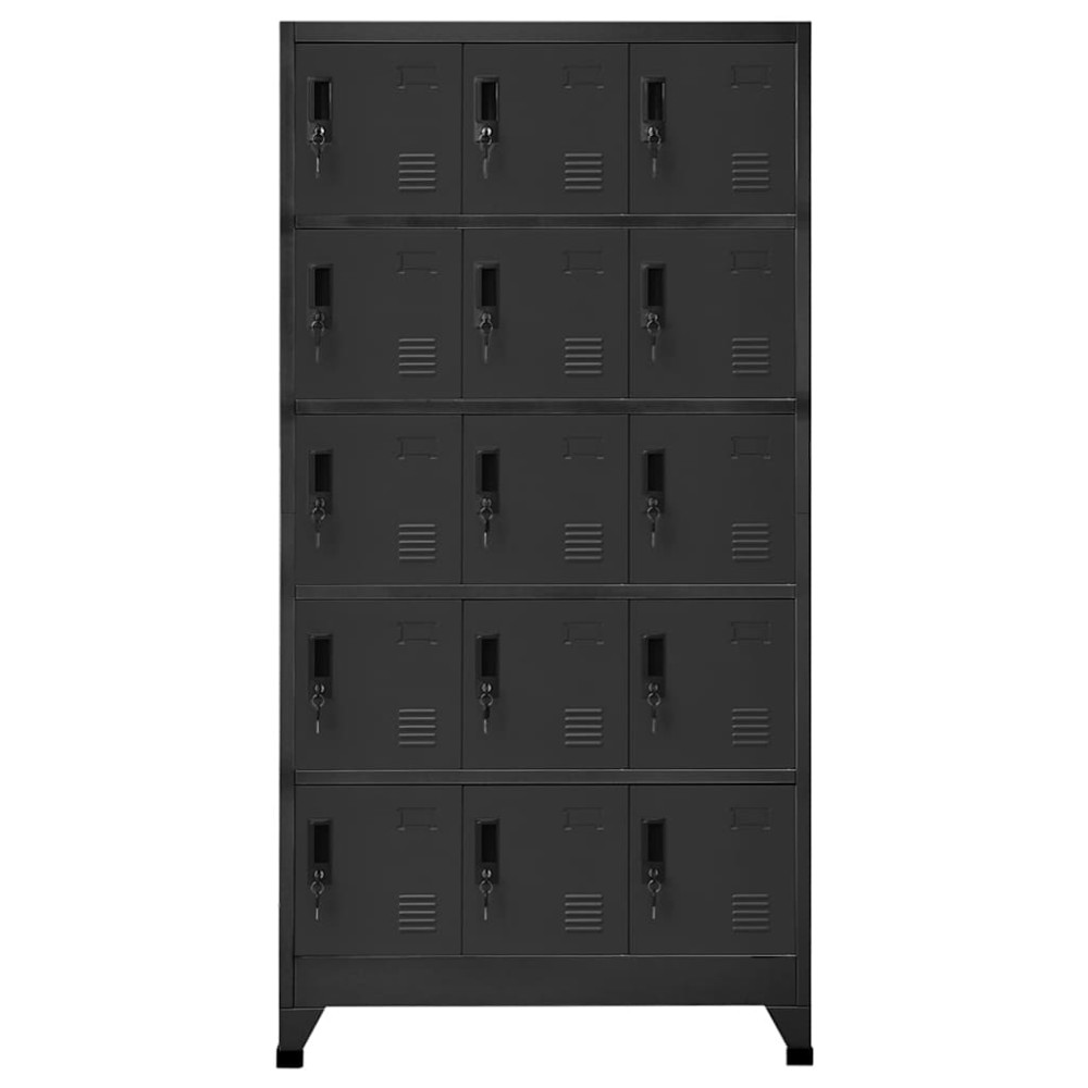 vidaXL Φοριαμός Ανθρακί 90 x 40 x 180 εκ. Ατσάλινος