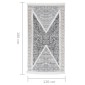 vidaXL Χαλί Μαύρο και Γκρι 120x180 εκ. Βαμβακερό