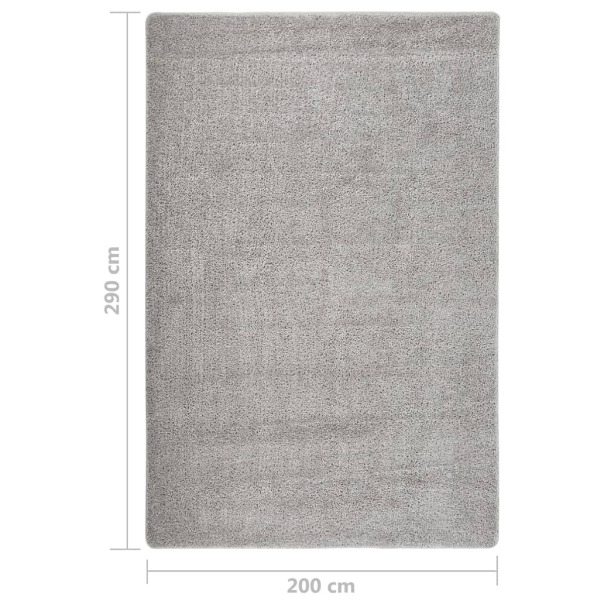 vidaXL Χαλί Shaggy Αντιολισθητικό Ανοιχτό Γκρι 200 x 290 εκ.